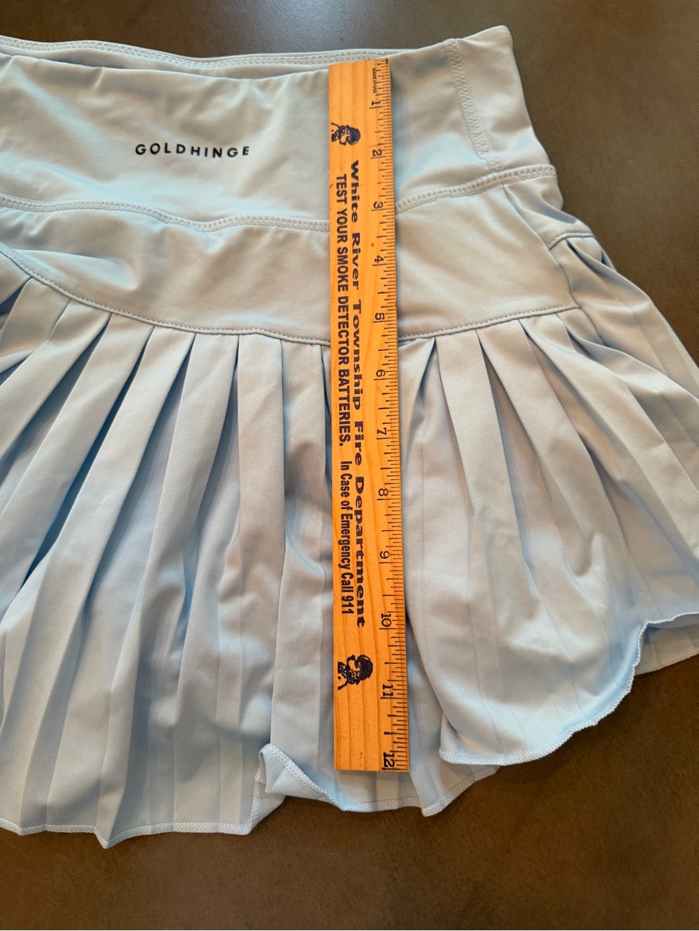 GoldHinge Light Blue Pleated Tennis Skort - Picture 6 of 6